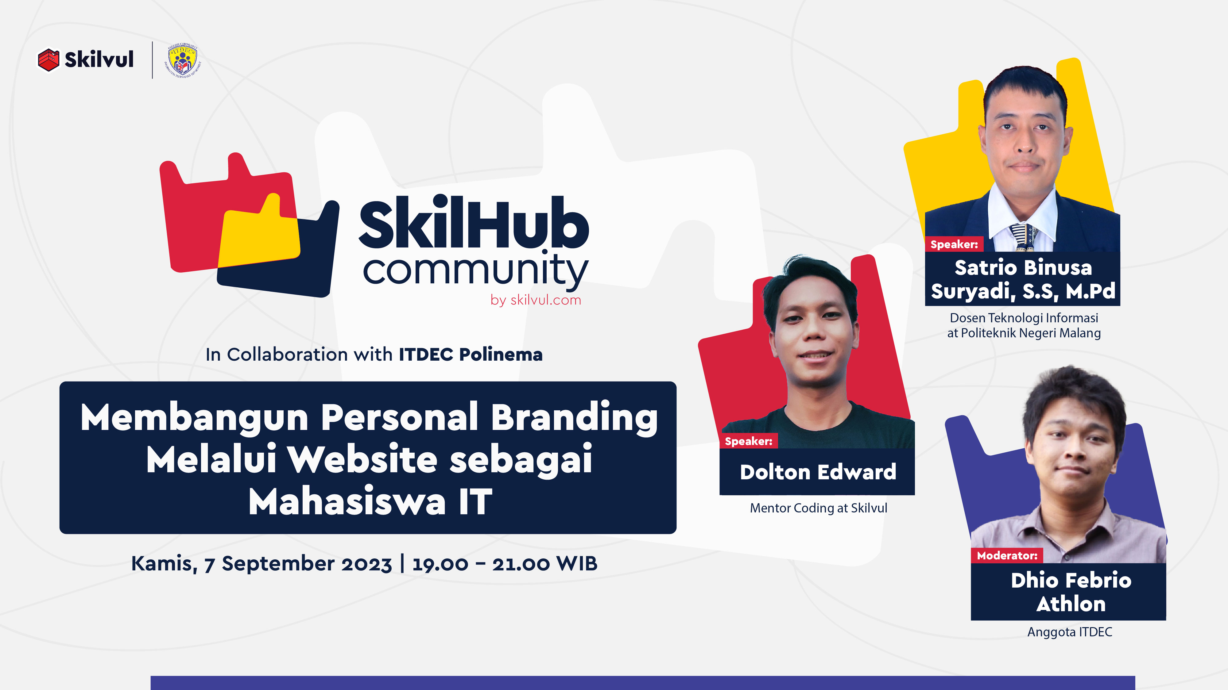 Webinar membangun personal branding melalui website untuk mahasiswa IT
